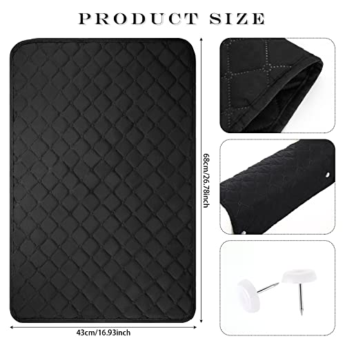2 Pcs Recliner Headrest Covers - Black Chair Protector