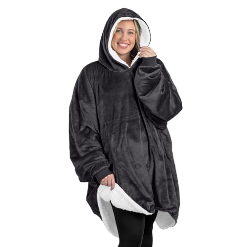 Oversized Wearable Blanket Hoodie - Soft Plush Sherpa Loungewear