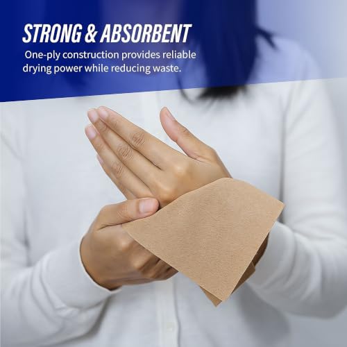 Multifold 1-Ply Kraft Paper Hand Towels, 9.25" x 9.4" (4,000 Sheets)