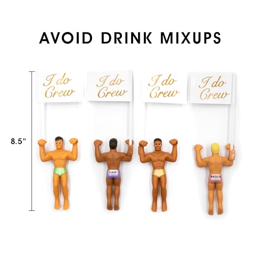 Bride Squad Drink Markers and Wine Glass Charms - Bachelorette Party Accessories