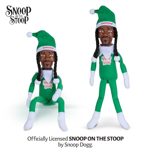 Snoop on the Stoop 12-Inch Christmas Elf Plush Figurine - Holiday Decor