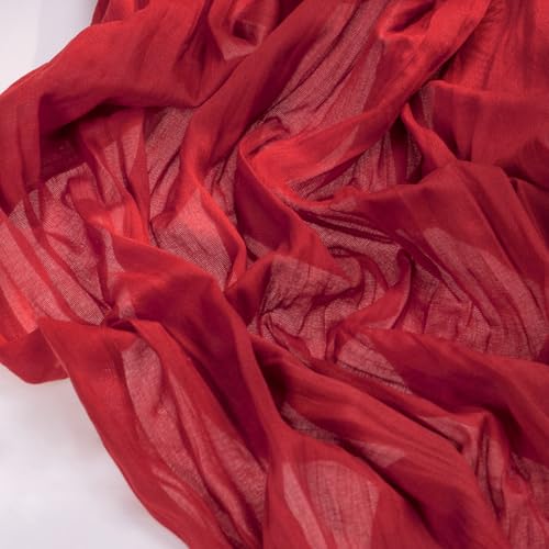 Socomi Red Cheesecloth Table Runner 10ft Fall Boho Wedding Party Home Decor
