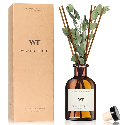 Eucalyptus & Lavender Flower Reed Diffuser Set with Essential Oils (4 oz)
