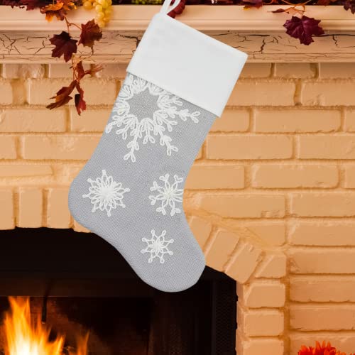 Comfy Hour 72in Snowflake Christmas Table Runner - Grey Holiday Linens
