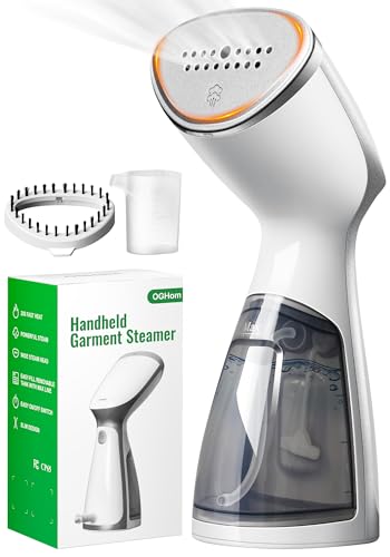 OGHom Portable Travel Handheld Garment Steamer 1000W White