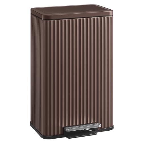 13 Gallon Stainless Steel Kitchen Trash Can with Soft Close Lid and Pedal