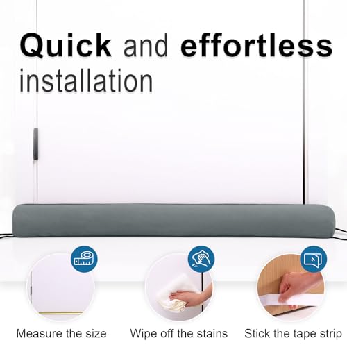 36-Inch Under Door Draft Stopper - Noise & Air Blocker with Washable Cover