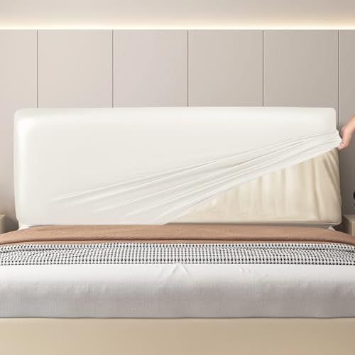 Queen King PU Leather Headboard Cover - Dust-Proof Protector