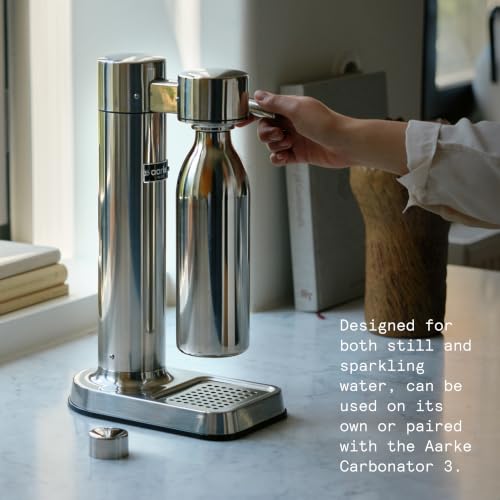 Aarke Carbonator 3 Travel Bottle 34oz Stainless Steel BPA-Free, Compatible with Carbonator 3