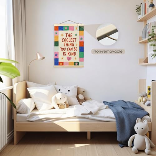 Inspirational Classroom Wall Art Poster with Hanging Frame 12x16 Inch
