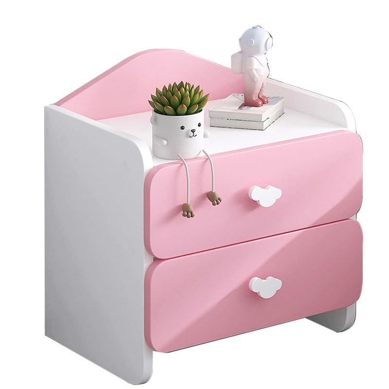 Modern Kids Nightstand with 3 Drawers, Small Wooden Bedside Storage Table