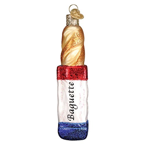 Handcrafted Glass Baguette Christmas Ornament, French Bread Tree Decoration