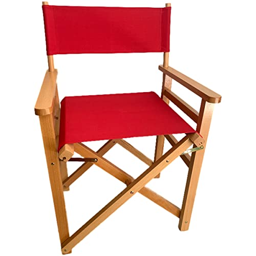 Director Chair Replacement Canvas Covers - 2-Set (4pcs) Red Oxford Cloth