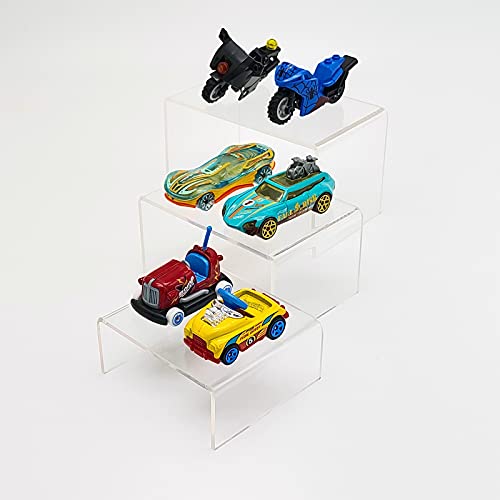 Clear Acrylic Display Risers - 6-Piece Set for Figures, Desserts, and Decor