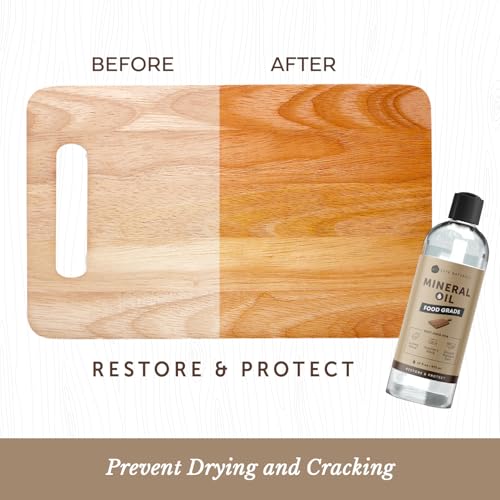 Food Grade Mineral Oil for Wood Cutting Board & Butcher Block, 8 oz