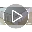 Wrap Around Elastic Bed Skirt - 16-Inch Drop Dust Ruffle (Queen/King, Beige)