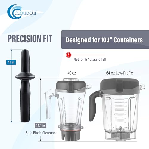 Low-Profile Blender Tamper for 40oz and 64oz Wide Containers
