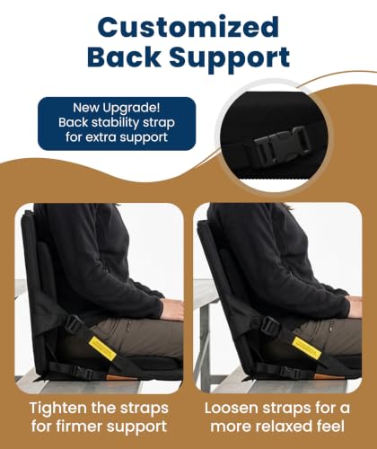 Portable Memory Foam Stadium Seat with Back Support for Bleachers