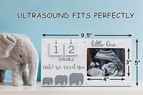 Ultrasound Sonogram Picture Frame with Baby Countdown Weeks - Pregnancy Gift