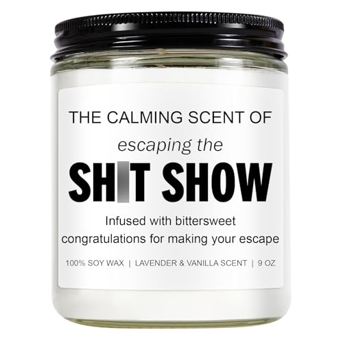 Funny Coworker Leaving Gift Scented Soy Candle - Lavender Vanilla (9oz)