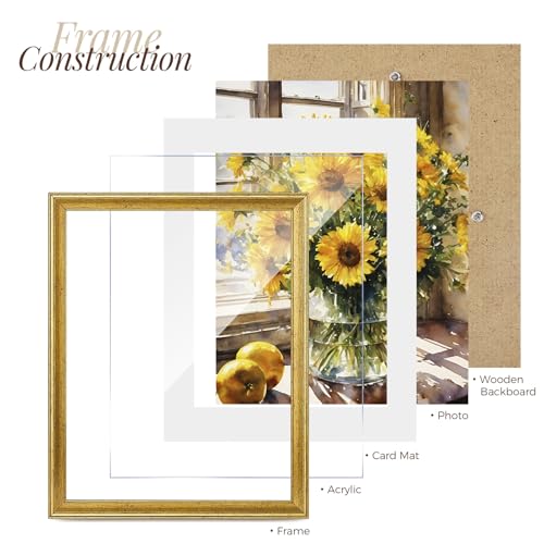 TWING 11x14 Rustic Gold Picture Frames Set of 6 — Gallery Display