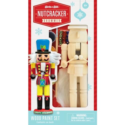 Nutcracker Drummer Wood Craft & Paint Kit - 9 Inch DIY Holiday Set