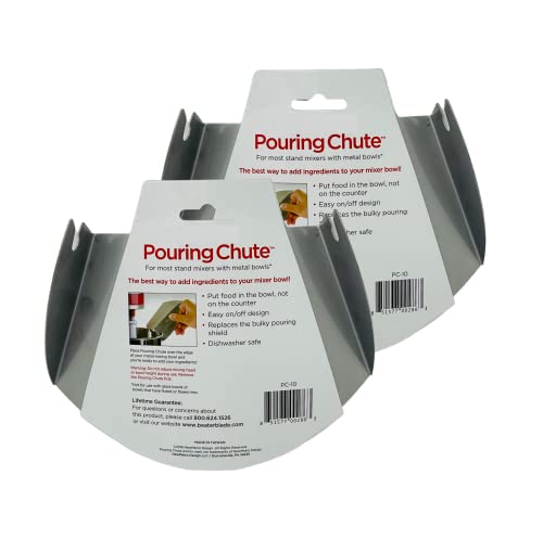 Stainless Steel Universal Mixing Bowl Pouring Chute - Set of 2