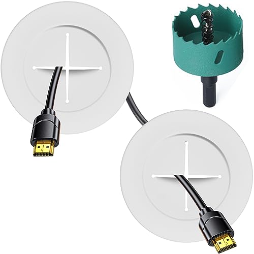 In-Wall Cable Management Kit for Wall Mounted TV with Hole Saw Drill Bit