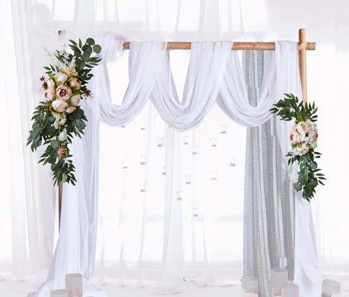 Artificial Peony Flower Swags for Wedding Arch and Welcome Sign, 2-Piece Set