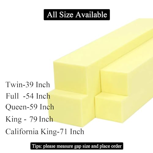 Bed Gap Filler for Headboard, Memory Foam Mattress Extender with Washable Cover