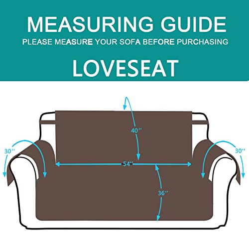 Reversible Sofa Cover Bundle for Sofa & Loveseat, Coffee