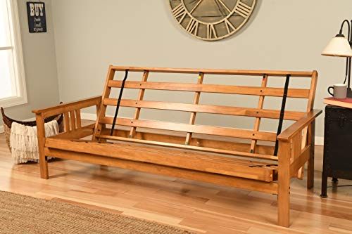 Kodiak Furniture Monterey Queen Size Futon Set in Suede Black | Converts to Bed