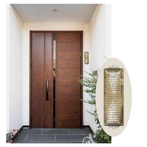 Set of 3 Mezuzah Cases with Scrolls for Door - Jewish Home Blessing Decor
