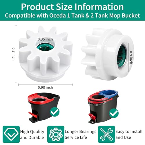 3 Pcs Spin Mop Bucket Pedal Bearing Replacement Gear Repair Kit
