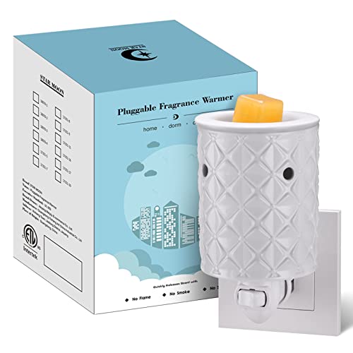 Ceramic Plug-In Wax Melt Warmer with Swivel Base and Night Light