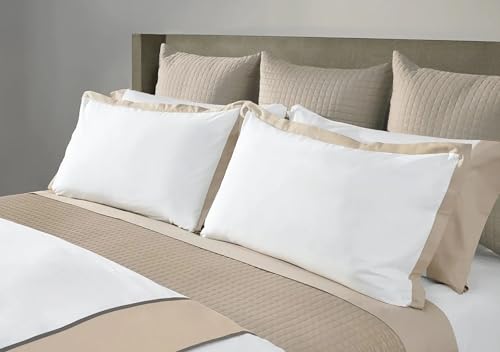 Luxury Cotton Duvet Cover – Queen, 350 Thread Count, Limestone