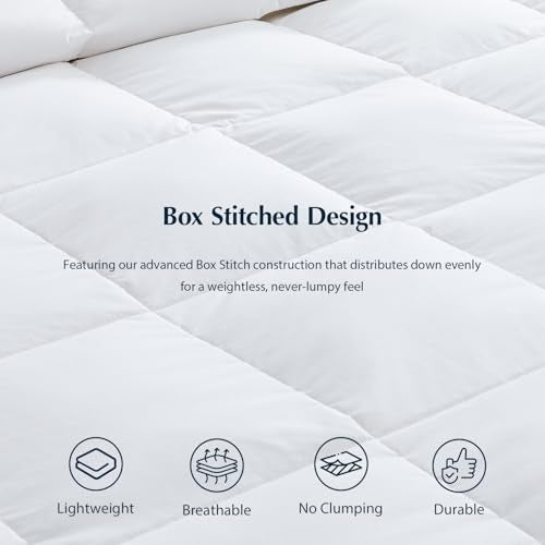 Pacific Coast Lightweight Goose Feather Down Fiber Comforter - King Size White