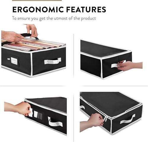 Wrapping Paper Storage Organizer for 24 Rolls, 40-Inch Waterproof Oxford