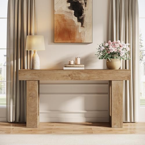 63-Inch Long Console Table, Rustic Farmhouse Entryway Sofa Table
