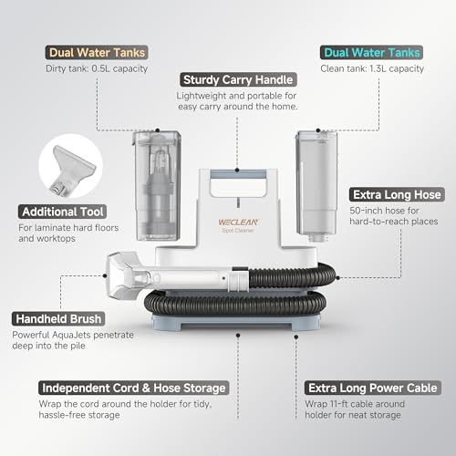 Portable Carpet and Upholstery Spot Cleaner, 400W Deep Cleaning Extractor