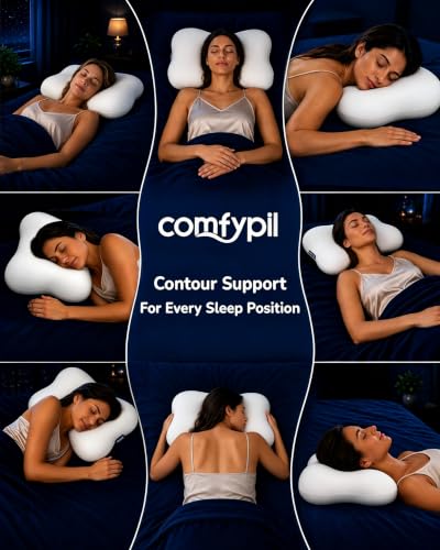 Cervical Neck Pillow for Sleeping - Ergonomic Memory Foam Support