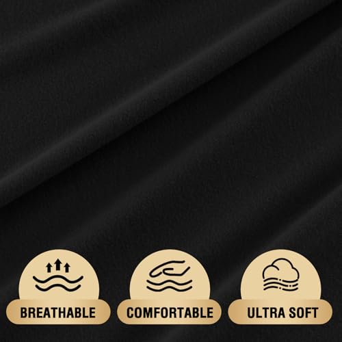 Extra Thick Full Futon Mattress Cover with Zipper - Machine Washable, Black