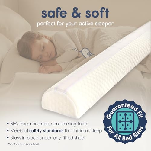 Hiccapop Foam Toddler Bed Rail Bumpers (2-Pack) - Non-Skid Safety Guards