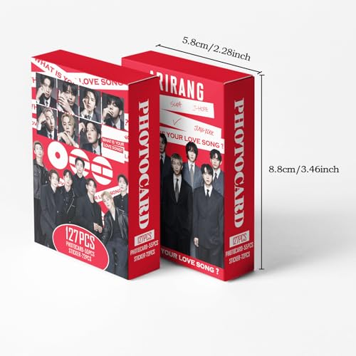 Photocard Album Set with 55 Lomo Cards and 72 Stickers for DIY Scrapbooking