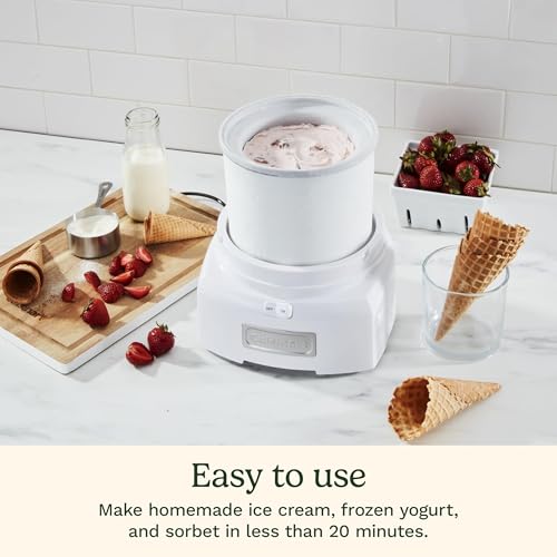 1.5 Qt Automatic Ice Cream Maker Machine for Sorbet & Frozen Yogurt