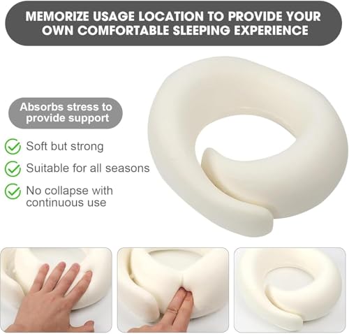 Travel Neck Pillow with Chin Wrap – Memory Foam Support for Airplanes and Cars
