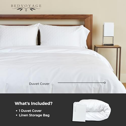 Twin Size Duvet Cover - Soft Bamboo-Cotton Blend, Button Closure