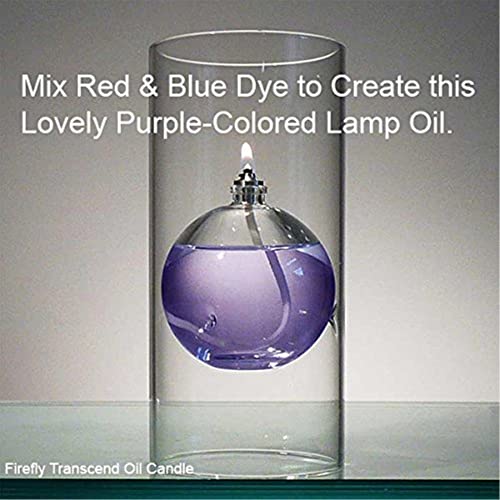 Refillable Glass Oil Candle Lantern - 6.5 in, Clear Finish, Adjustable Wick