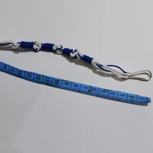 Blue and White Polyester Tassel Set - 4-Piece Decorative Fringe Accessory