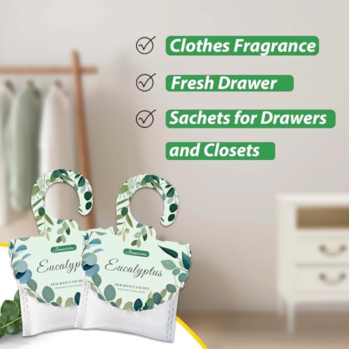 15-Pack Eucalyptus Scented Sachets for Closets, Drawers, and Cars